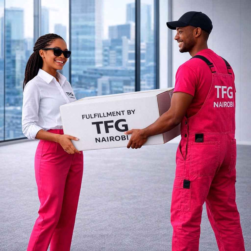 0835G Ergonomic Chair – Kilimani Delivery Success TFG Nairobi fulfillment team delivering the 0835G ergonomic office chair to a satisfied client in Kilimani, Nairobi.