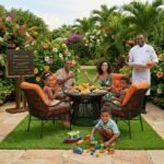 BOR400 AMBOSELI Patio Table + 4 Chairs – Luxury Garden Set Runda