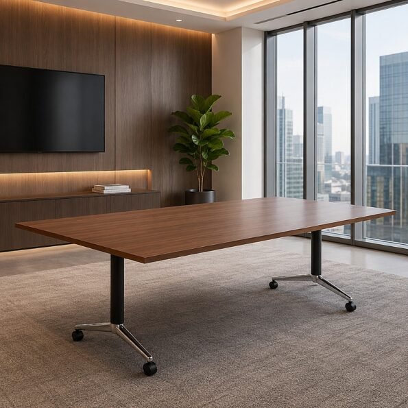 DM2.4M folding boardroom table with wheels in a modern office boardroom on Muthithi Road, Westlands, Nairobi, Kenya