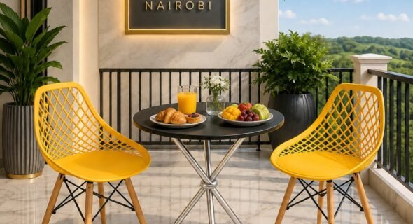 The ECBT3-2 Yellow Balcony Set — The Ultimate Outdoor Bistro Set in Nairobi