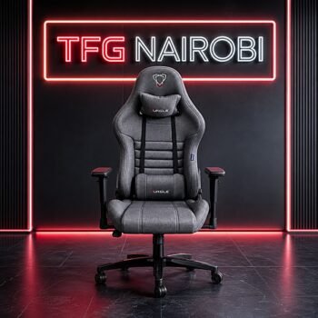 Furgle fabric F41 ergonomic gaming chair in Nairobi with lumbar support, available for viewing and delivery in Hurlingham, Arwing Kodhek Road, Nairobi, from TFG Nairobi