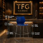 Hoffer HFBL-4000 Blue Bar Chair – Luxury Kitchen Counter Work