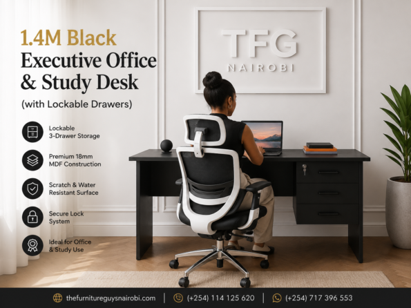 1.4m Black Executive Desk Nairobi - Feature Infographic Cover