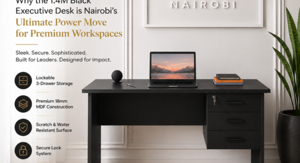 Compacting Authority: Why the 1.4M Black Executive Desk is Nairobi’s Ultimate Power Move for Premium Workspaces