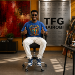 Apex Ergonomic Drafting Chair – Black Mesh Kileleshwa Studio Setup
