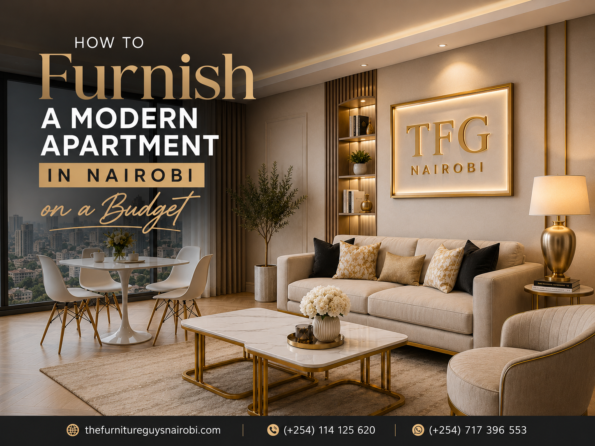 Affordable furniture in Nairobi for a modern apartment living room setup by TFG Nairobi.