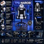 FURGLE F-041A Ergonomic Gaming Chair (White & Black) – TFG Nairobi