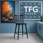 Black Plastic Bar Chair – Kitchen Island Kileleshwa Setup