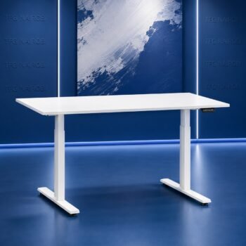 Electric height adjustable desk, white, 160x60cm, at a client's home in Runda, Nairobi