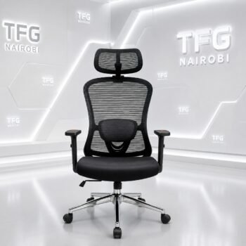 Ergonomic mesh chair with adjustable lumbar support, black, Imara Daima, Nairobi