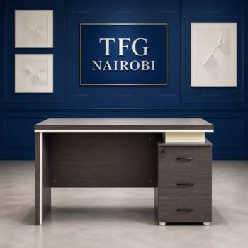 Executive office desk lockable drawer pedestal detail, Upper Hill, Nairobi