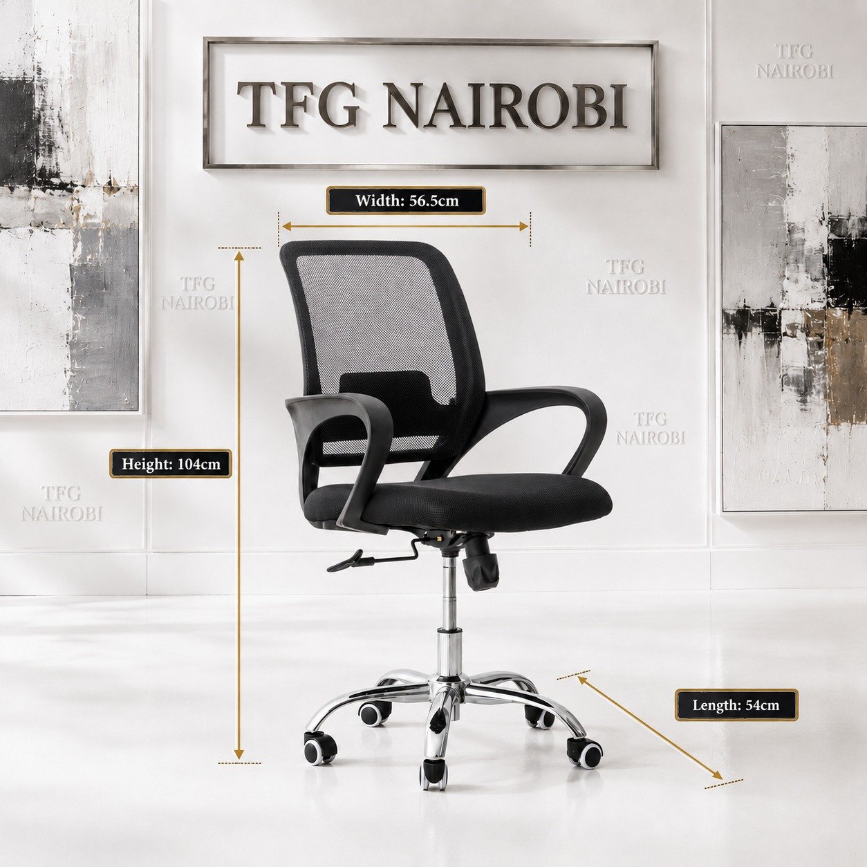 Low-Back Office Chair Dimensions - Kitisuru Nairobi