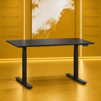 Electric Height Adjustable Desk, 160x60cm, black, Karen, Nairobi