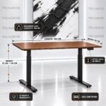 Electric Height Adjustable Desk Kenya 160x60cm Walnut Black Res Novae PDWNB8001 – Lavington Nairobi