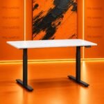 Electric Height Adjustable Desk, 160x60cm, white top black frame, Kilimani, Nairobi