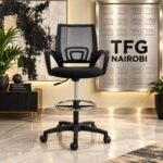 Ergonomic Drafting Chair with mesh back and chrome foot ring, Lavington, Nairobi