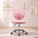 Kids Ergonomic Study Chair with flip-up armrests, pink mesh bunny design, in Westlands, Nairobi