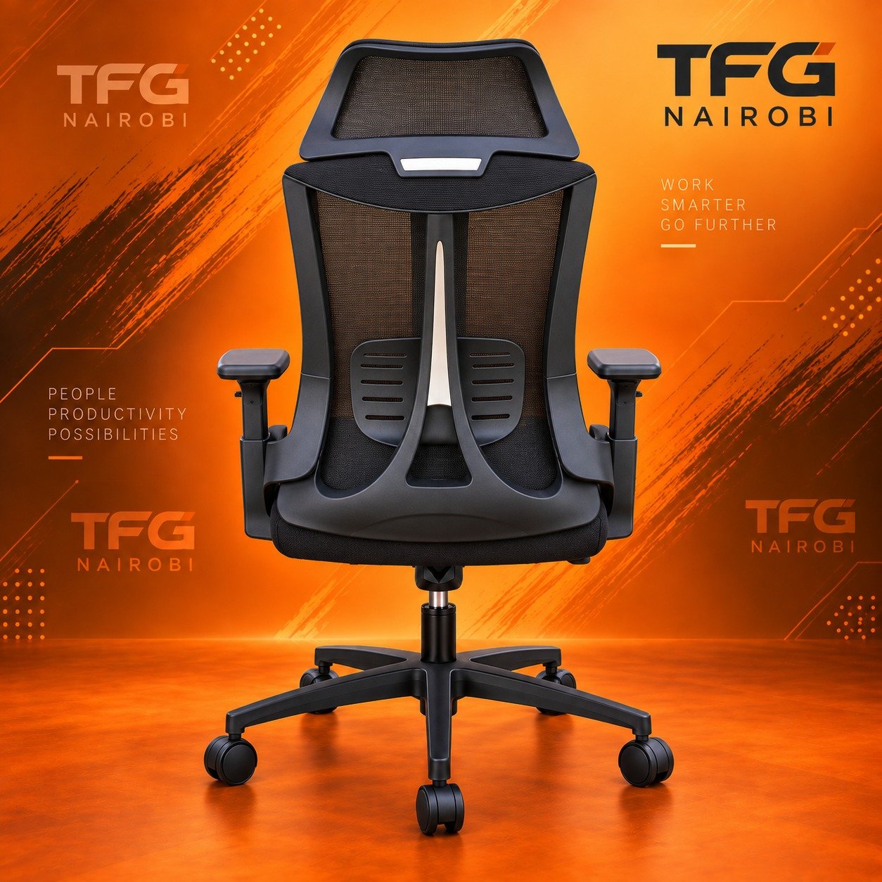 spine-support-office-chair-back-view-westlands-nairobi Spine Support Office Chair back view showing Y-frame backrest structure, Westlands, Nairobi