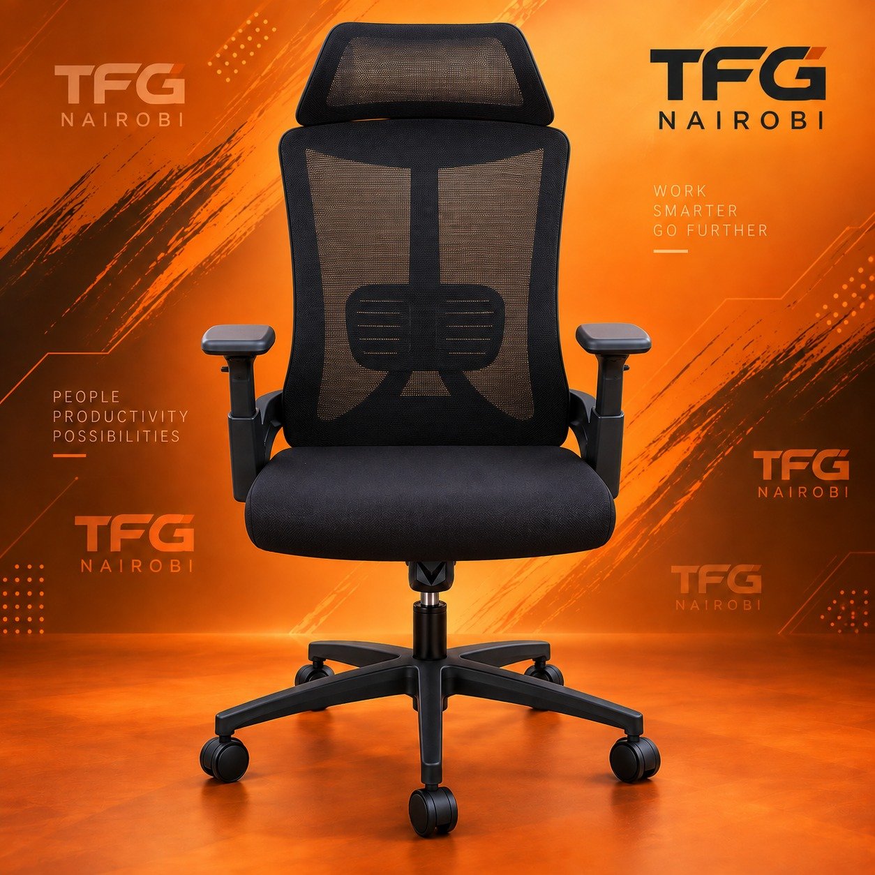 spine-support-office-chair-westlands-nairobi Spine Support Office Chair with Y-frame backrest and headrest, Westlands, Nairobi