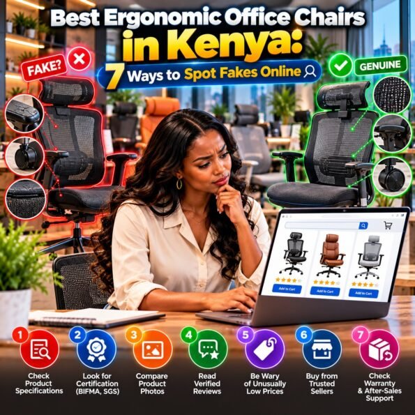 Best ergonomic office chairs in kenya online authentication guide comparing fake versus genuine seating at TFG Nairobi.