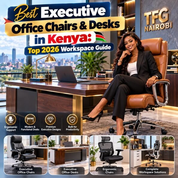 Best ergonomic office chairs in kenya featured alongside executive office desks catalog by TFG Nairobi.
