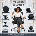 Ergonomic High Back Office Chair Kenya COLE Q55-1 Black – Loresho Nairobi