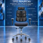 Executive 4D Adjustable Ergonomic Mesh Office Chair Kenya Front View – Karen Nairobi