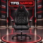 FURGLE F41 MONSTER Ergonomic Gaming Chair staged in a neon lit TFG Nairobi studio in Kitisuru Nairobi Kenya